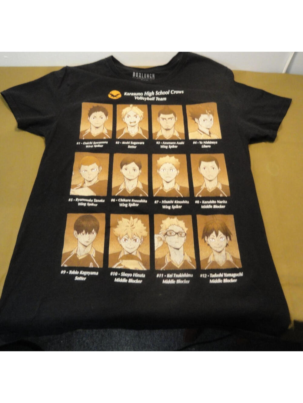 DISCONTINUED KARASUNO HIGH SCHOOL CROWS VOLLEYBALL TEAM SHIRT WOMENS MEDIUM